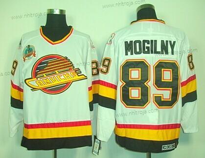 Herrar Vancouver Canucks #89 Mogilny Vit Retro CCM Tröjor