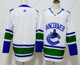 Herrar Vancouver Canucks Blank Vit 2017-2018 Hockey Stitched NHL Tröjor