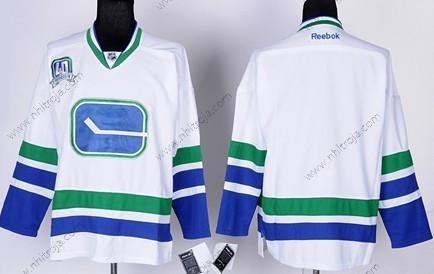 Herrar Vancouver Canucks Blank Vit Tredje tröjan Tröjor