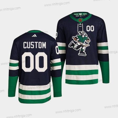 Herrar Vancouver Canucks Skräddarsydda Marin 2022 Omvänd Retro Stitched Tröjor