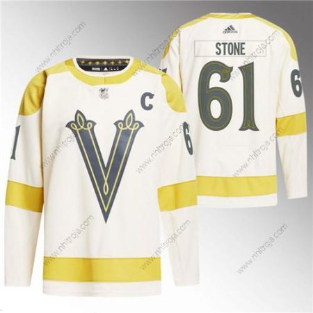 Herrar Vegas Golden Knights #61 Mark Stone Grädde 2024 Vinter Klassisk Primegreen Stitched Tröjor