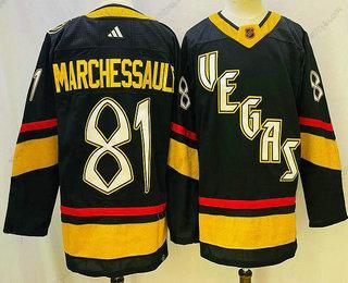 Herrar Vegas Golden Knights #81 Jonathan Marchessault Svart 2022 Omvänd Retro Autentisk Tröjor