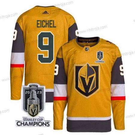 Herrar Vegas Golden Knights #9 Jack Eichel Guld 2023 Stanley Cup Champions Stitched Tröjor