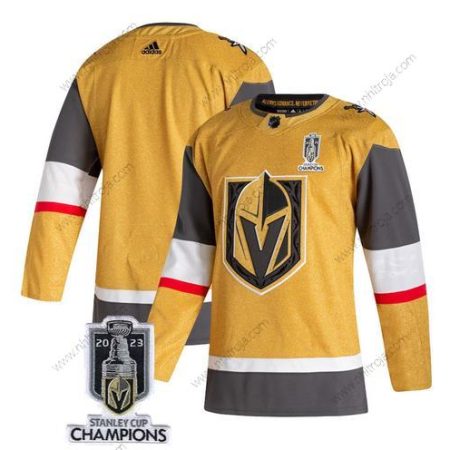 Herrar Vegas Golden Knights Blank Guld 2023 Stanley Cup Champions Stitched Tröjor