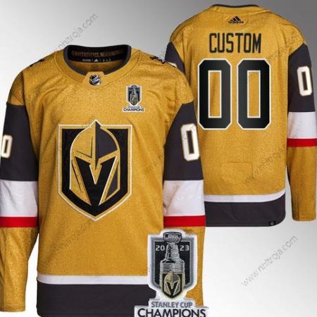 Herrar Vegas Golden Knights Skräddarsydda Active Player Guld 2023 Stanley Cup Champions Stitched Tröjor