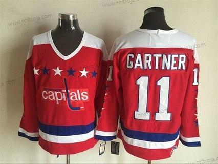 Herrar Washington Capitals #11 Mike Gartner 1987-88 Röd CCM Vintage Tröjor