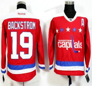 Herrar Washington Capitals #19 Nicklas Backstrom Röd Tredje tröjan Reebok Hockey Tröjor