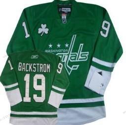 Herrar Washington Capitals #19 Nicklas Backstrom St. Patrick’S Day Grön Tröjor