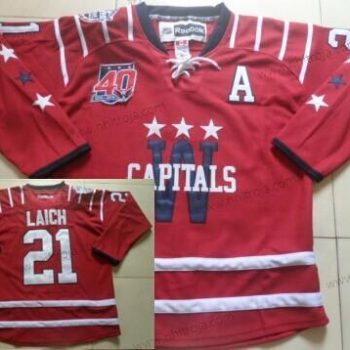 Herrar Washington Capitals #21 Brooks Laich 2015 Vinter Klassisk Röd 40Th Tröjor