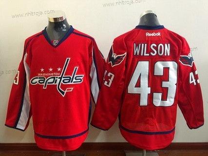 Herrar Washington Capitals #43 Tom Wilson Röd Reebok Hockey Hemma Tröjor