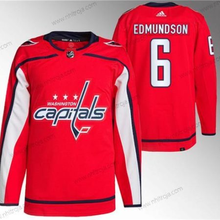 Herrar Washington Capitals #6 Joel Edmundson Röd Stitched Tröjor