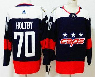 Herrar Washington Capitals #70 Braden Holtby Marin Blå 2018 Stadium Series Stitched NHL Hockey Tröjor