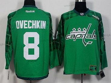 Herrar Washington Capitals #8 Alex Ovechkin Grön 2016 St. Patrick’S Day Hockey Tröjor