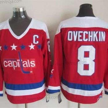 Herrar Washington Capitals #8 Alex Ovechkin Röd All-Star Retro CCM Tröjor