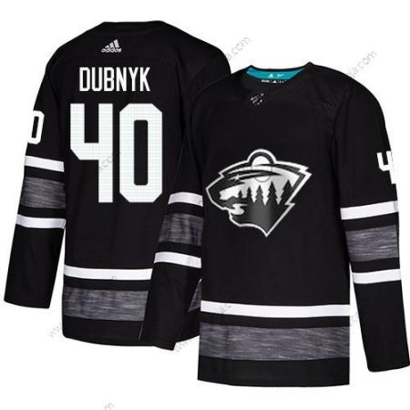 Herrar Wild #40 Devan Dubnyk Svart Autentisk 2019 All-Star Stitched Hockey Tröjor