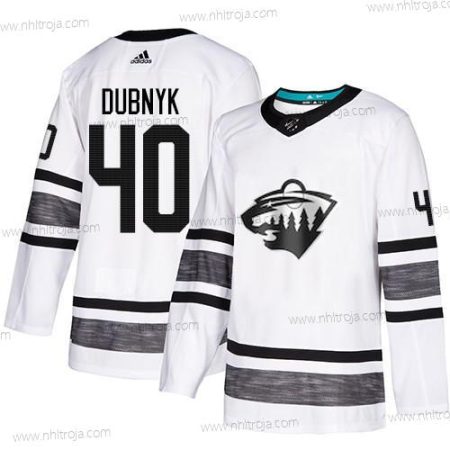 Herrar Wild #40 Devan Dubnyk Vit Autentisk 2019 All-Star Stitched Hockey Tröjor