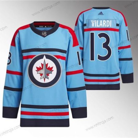 Herrar Winnipeg Jets #13 Gabriel Vilardi Blå Jubileum Primegreen Stitched Tröjor