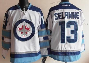 Herrar Winnipeg Jets #13 Teemu Selanne Vit Tröjor