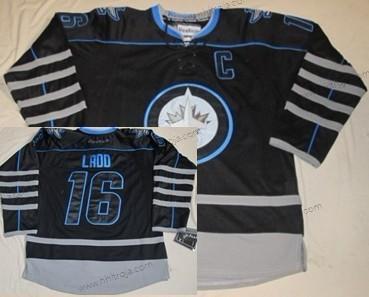 Herrar Winnipeg Jets #16 Andrew Ladd Svart Ice Tröjor