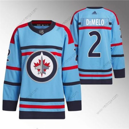 Herrar Winnipeg Jets #2 Dylan Demelo Blå Jubileum Primegreen Stitched Tröjor