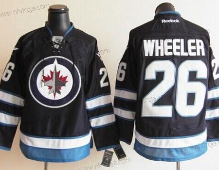 Herrar Winnipeg Jets #26 Blake Wheeler Marin Blå Tröjor