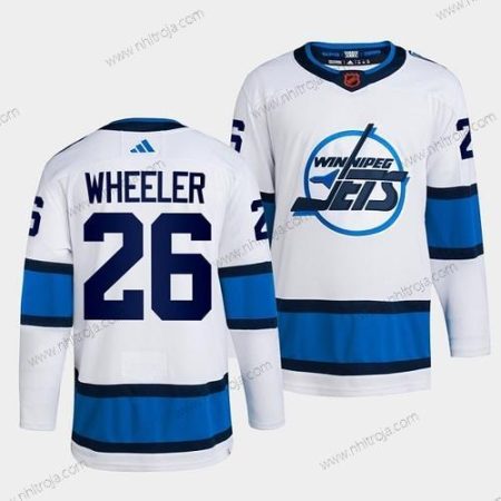 Herrar Winnipeg Jets #26 Blake Wheeler Vit 2022 Omvänd Retro Stitched Tröjor