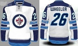 Herrar Winnipeg Jets #26 Blake Wheeler Vit Tröjor