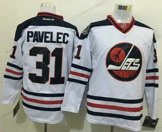 Herrar Winnipeg Jets #31 Ondrej Pavelec Vit 2017 Vinter Klassisk Stitched NHL Reebok Hockey Tröjor