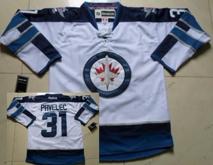 Herrar Winnipeg Jets #31 Ondrej Pavelec Vit Tröjor