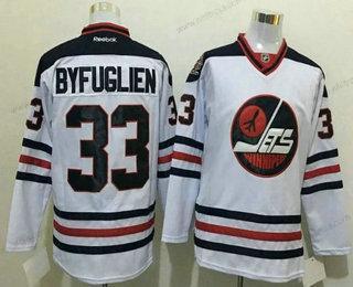 Herrar Winnipeg Jets #33 Dustin Byfuglien Vit 2017 Vinter Klassisk Stitched NHL Reebok Hockey Tröjor