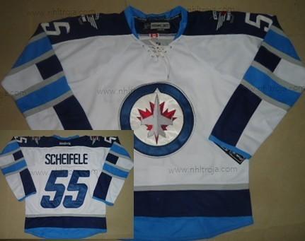 Herrar Winnipeg Jets #55 Mark Scheifele Vit Tröjor