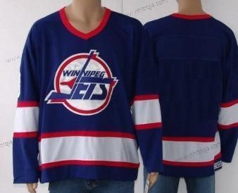 Herrar Winnipeg Jets Skräddarsydda Blå CCM Tröjor