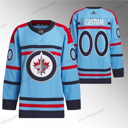 Herrar Winnipeg Jets Skräddarsydda Blå Jubileum Primegreen Stitched Tröjor