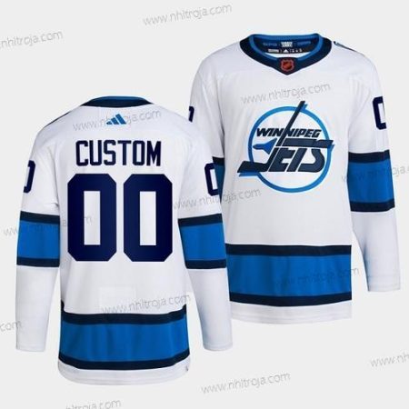 Herrar Winnipeg Jets Skräddarsydda Vit 2022 Omvänd Retro Stitched Tröjor