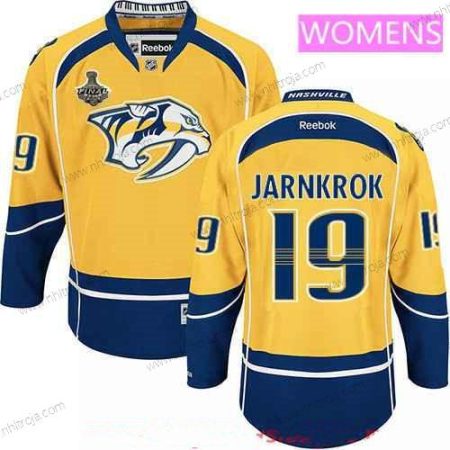 Herrar WoNashville Predators #19 Calle Jarnkrok Gul 2017 Stanley Cup Finals Patch Stitched NHL Reebok Hockey Tröjor