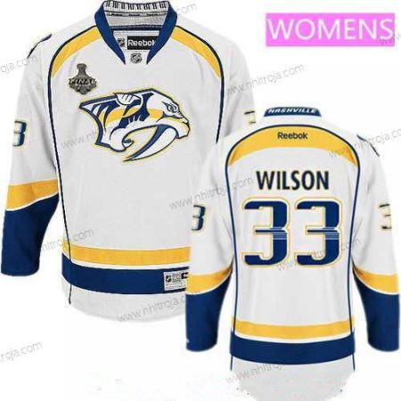 Herrar WoNashville Predators #33 Colin Wilson Vit 2017 Stanley Cup Finals Patch Stitched NHL Reebok Hockey Tröjor