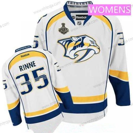 Herrar WoNashville Predators #35 Pekka Rinne Vit 2017 Stanley Cup Finals Patch Stitched NHL Reebok Hockey Tröjor