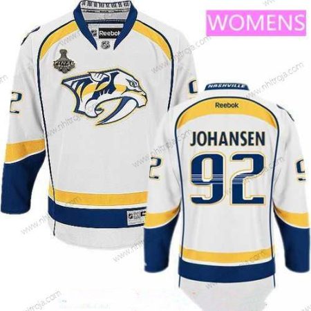 Herrar WoNashville Predators #92 Ryan Johansen Vit 2017 Stanley Cup Finals Patch Stitched NHL Reebok Hockey Tröjor