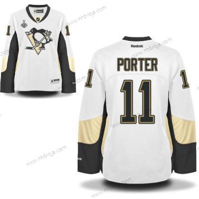 Herrar WoPittsburgh Penguins #11 Kevin Porter Vit Road 2017 Stanley Cup NHL Finals Patch Tröjor