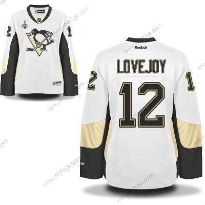 Herrar WoPittsburgh Penguins #12 Ben Lovejoy Vit Road 2017 Stanley Cup NHL Finals Patch Tröjor