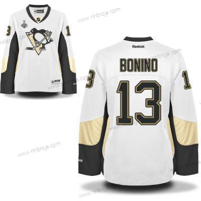 Herrar WoPittsburgh Penguins #13 Nick Bonino Vit Road 2017 Stanley Cup NHL Finals Patch Tröjor