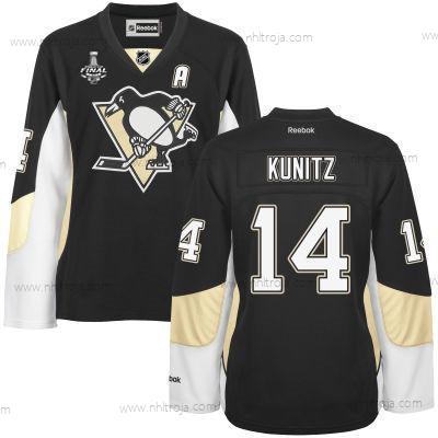 Herrar WoPittsburgh Penguins #14 Chris Kunitz Svart Team Color 2017 Stanley Cup NHL Finals A Patch Tröjor