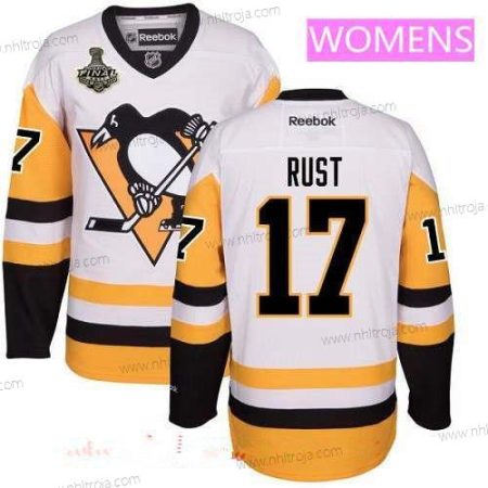 Herrar WoPittsburgh Penguins #17 Bryan Rust Vit Tredje tröjan 2017 Stanley Cup Finals Patch Stitched NHL Reebok Hockey Tröjor