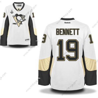 Herrar WoPittsburgh Penguins #19 Beau Bennett Vit Road 2017 Stanley Cup NHL Finals Patch Tröjor