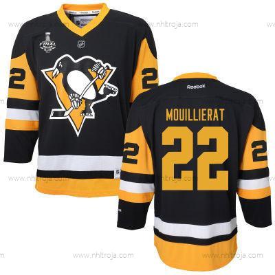 Herrar WoPittsburgh Penguins #22 Kael Mouillierat Svart With Gul 2017 Stanley Cup NHL Finals Patch Tröjor