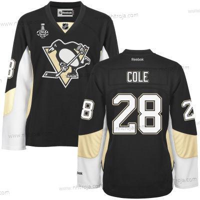 Herrar WoPittsburgh Penguins #28 Ian Cole Svart Team Color 2017 Stanley Cup NHL Finals Patch Tröjor