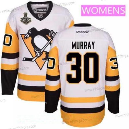 Herrar WoPittsburgh Penguins #30 Matt Murray Vit Tredje tröjan 2017 Stanley Cup Finals Patch Stitched NHL Reebok Hockey Tröjor