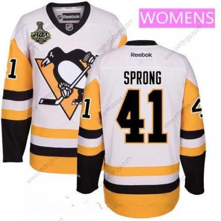 Herrar WoPittsburgh Penguins #41 Daniel Sprong Vit Tredje tröjan 2017 Stanley Cup Finals Patch Stitched NHL Reebok Hockey Tröjor