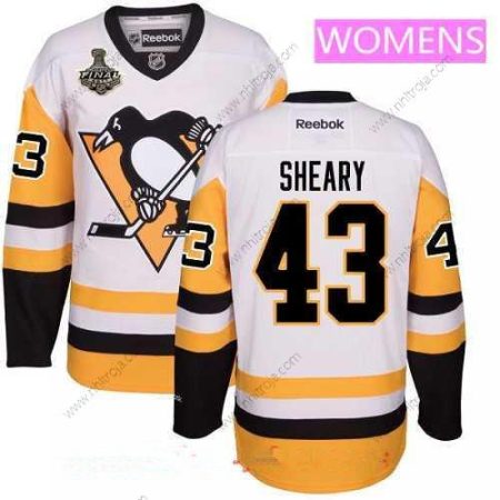 Herrar WoPittsburgh Penguins #43 Conor Sheary Vit Tredje tröjan 2017 Stanley Cup Finals Patch Stitched NHL Reebok Hockey Tröjor