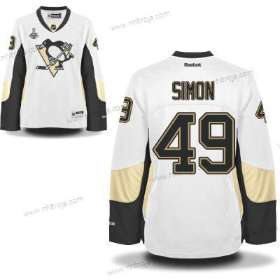 Herrar WoPittsburgh Penguins #49 Dominik Simon Vit Road 2017 Stanley Cup NHL Finals Patch Tröjor